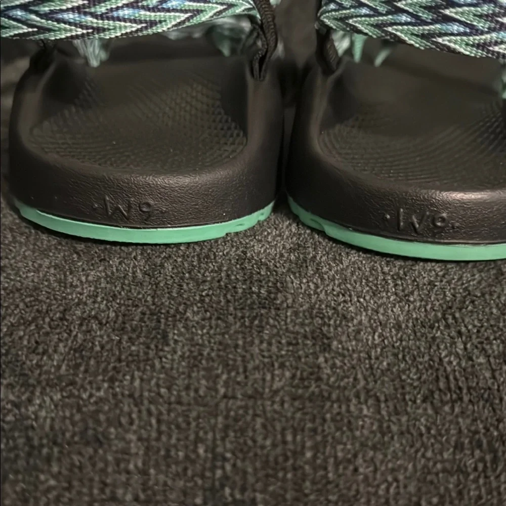 Chaco Women's Sandals with Black and Mint Braided Straps